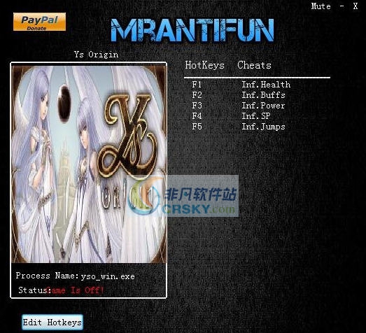 伊苏起源五项修改器 v3.6 伊苏起源五项修改器 v3.6