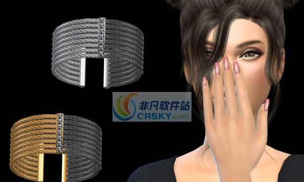 模拟人生4NataliS双色金属磁扣手环MOD v2.3 模拟人生4NataliS双色金属磁扣手环MOD v2.3