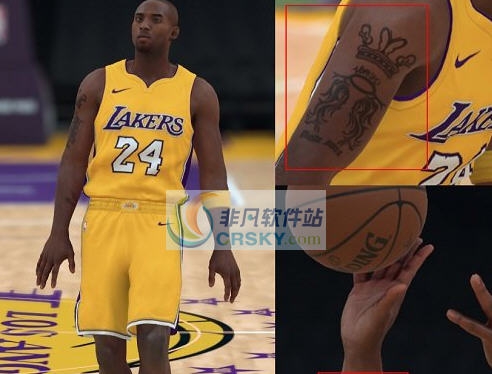 NBA2K18巅峰科比纹身面补补丁 v2.5 NBA2K18巅峰科比纹身面补补丁 v2.5