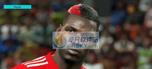 实况足球2018曼联中场博格巴红发面部补丁 v2.5