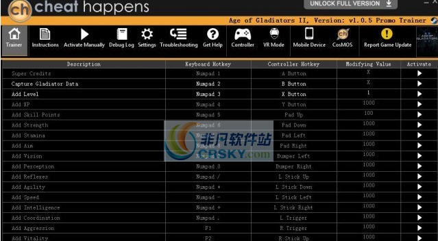 角斗士时代2等级增加修改器 v3.3 角斗士时代2等级增加修改器 v3.3