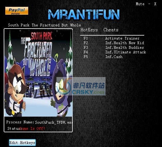 南方公园完整破碎四项修改器 v3.4