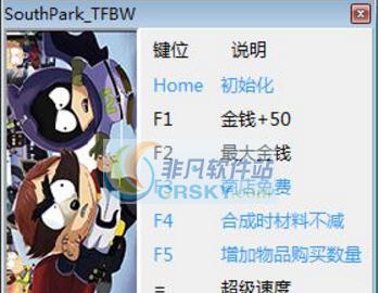 南方公园完整破碎七项修改器 v3.8 南方公园完整破碎七项修改器 v3.8