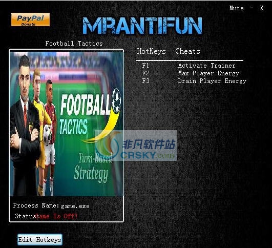足球战术两项修改器 v3.6 足球战术两项修改器 v3.6