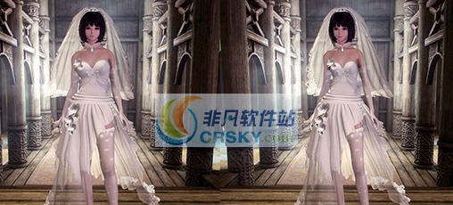 上古卷轴5白色婚纱套装MOD v2.5 上古卷轴5白色婚纱套装MOD v2.5