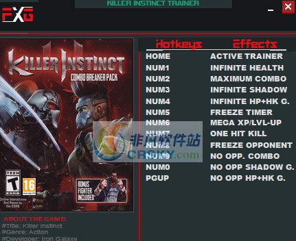 杀手学堂十一项修改器 v3.4 杀手学堂十一项修改器 v3.4