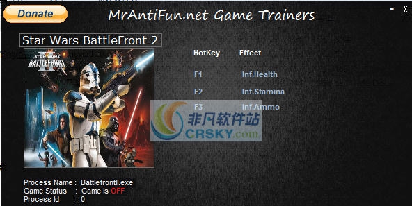 星球大战前线2三项修改器 v1.6 星球大战前线2三项修改器 v1.6