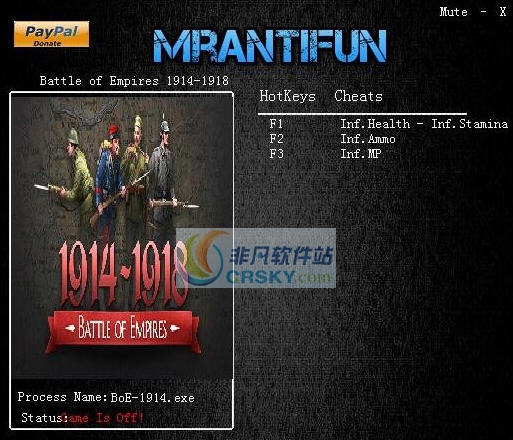 帝国之战1914-1918四项修改器 v1.511 帝国之战1914-1918四项修改器 v1.511