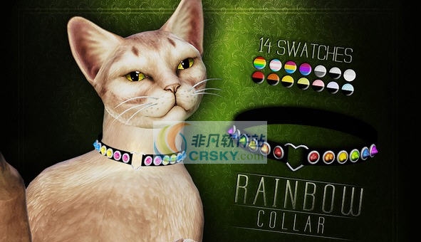 模拟人生4彩虹色猫咪项圈MOD v3.6 模拟人生4彩虹色猫咪项圈MOD v3.6