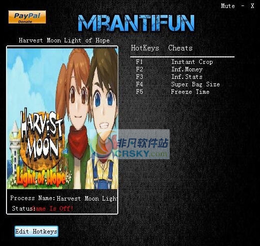 牧场物语希望之光五项修改器 v2.5 牧场物语希望之光五项修改器 v2.5