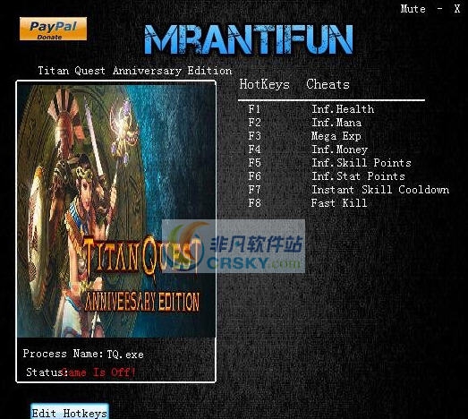 泰坦之旅十周年纪念版八项修改器 v3.6 泰坦之旅十周年纪念版八项修改器 v3.6