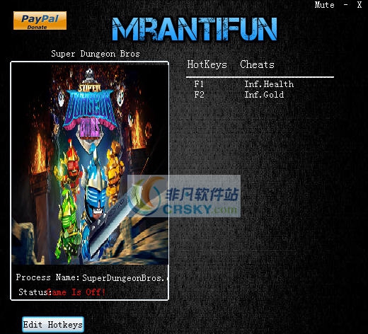 超级地牢兄弟两项修改器 v3.5 超级地牢兄弟两项修改器 v3.5