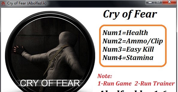 恐惧之泣四项修改器 v3.4 恐惧之泣四项修改器 v3.4