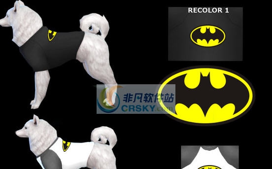 模拟人生4大型犬蝙蝠侠T恤狗狗服装MOD v2.6 模拟人生4大型犬蝙蝠侠T恤狗狗服装MOD v2.6