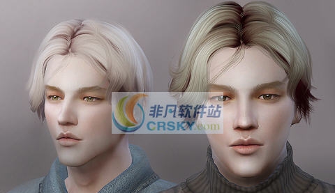模拟人生4男士欧美校园范中分微卷发型MOD v2.8 模拟人生4男士欧美校园范中分微卷发型MOD v2.8