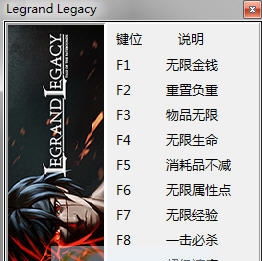 罗格朗的遗产九项修改器 v3.4 罗格朗的遗产九项修改器 v3.4