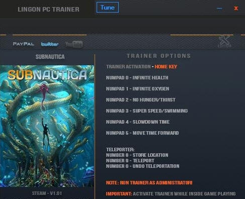 水下之旅正式版八项修改器 v3.3 水下之旅正式版八项修改器 v3.3