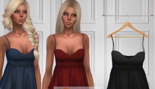 模拟人生4女士吊带收腰百褶边上衣MOD v2.6