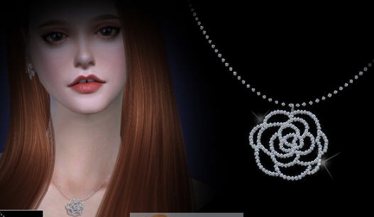 模拟人生4女士玫瑰花环钻石项坠MOD v2.5 模拟人生4女士玫瑰花环钻石项坠MOD v2.5
