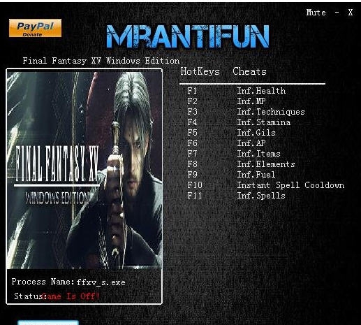 最终幻想15Steam版十一项修改器 v3.3 最终幻想15Steam版十一项修改器 v3.3