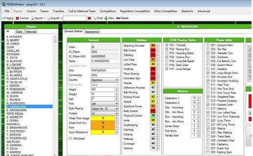 实况足球2018存档修改编辑工具 v3.9 实况足球2018存档修改编辑工具 v3.9
