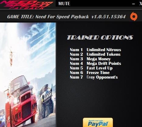 极品飞车20七项修改器 v1.0.51.15372 极品飞车20七项修改器 v1.0.51.15372