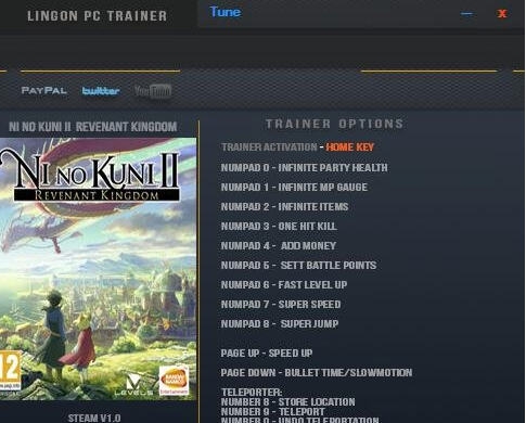 二之国2十二项修改器 steamv1.4 二之国2十二项修改器 steamv1.4