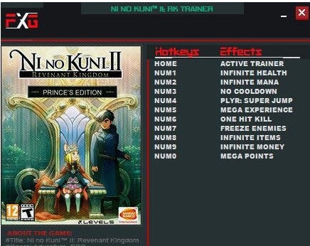 二之国2幽灵国度十项修改器 v3.7 二之国2幽灵国度十项修改器 v3.7