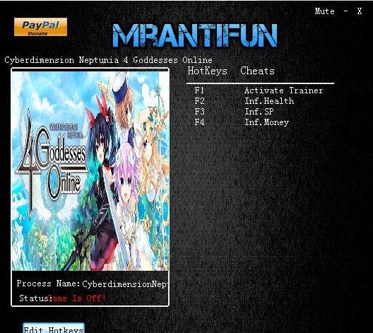 四女神ONLINE三项修改器 v3.6 四女神ONLINE三项修改器 v3.6