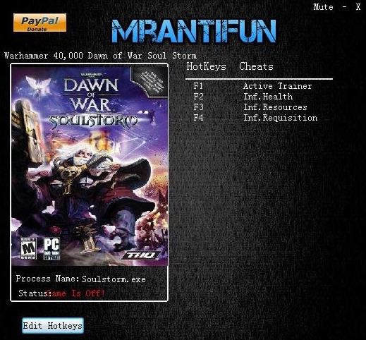 战锤40K灵魂风暴三项修改器 v3.7 战锤40K灵魂风暴三项修改器 v3.7