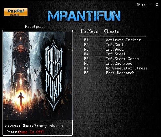 冰汽时代七项修改器 v3.5 冰汽时代七项修改器 v3.5