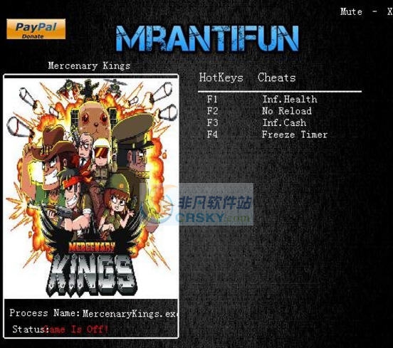 佣兵之王四项修改器 v3.4 佣兵之王四项修改器 v3.4