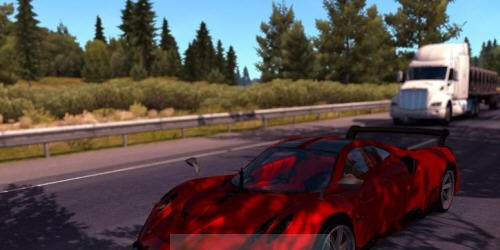 欧洲卡车模拟2帕加尼顶级跑车MOD v2.5 欧洲卡车模拟2帕加尼顶级跑车MOD v2.5