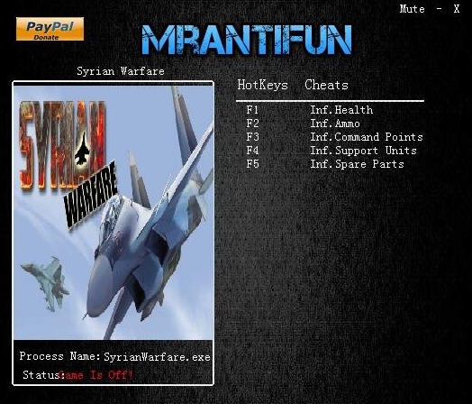 叙利亚战争五项修改器 v1.2.0.4.9 叙利亚战争五项修改器 v1.2.0.4.9