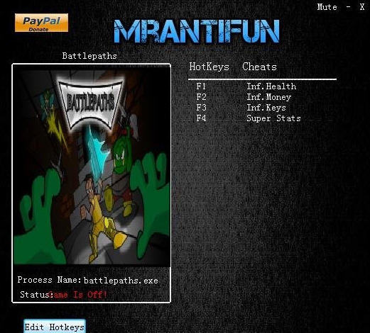 Battlepaths四项修改器 v3.3 Battlepaths四项修改器 v3.3