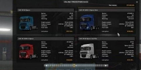 欧洲卡车模拟2联机可用全新车解锁750马力MOD v2.8