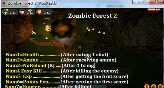 僵尸丛林2九项修改器 v3.3