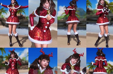 死或生5最后一战虎妈驯鹿角星芒圣诞装MOD v2.6