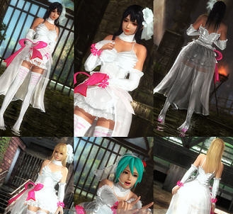 死或生5最后一战虎妈初音长筒高跟白婚纱套装MOD v2.3