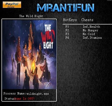 荒野八人组四项修改器 v3.6 荒野八人组四项修改器 v3.6