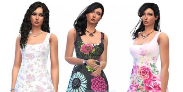 模拟人生4季节性印花连衣裙MOD v2.4 模拟人生4季节性印花连衣裙MOD v2.4