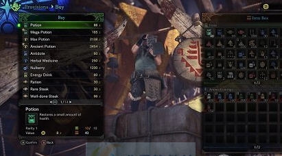 怪物猎人世界大型商店的物品分类管理MOD v2.5 怪物猎人世界大型商店的物品分类管理MOD v2.5