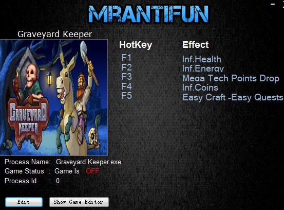 守墓人1.123修改器(五项) v1.95 守墓人1.123修改器(五项) v1.95