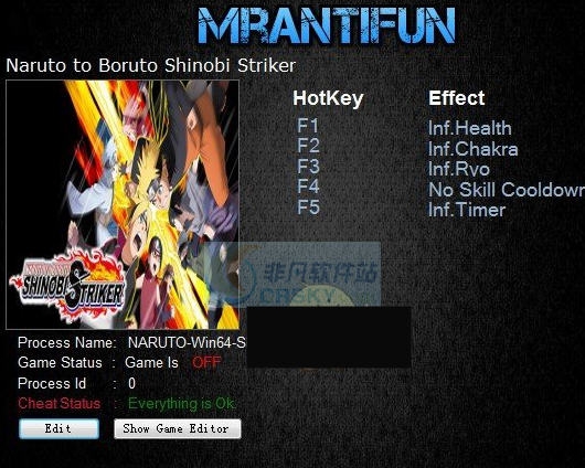 火影忍者博人传新忍出击五项修改器 v3.5 火影忍者博人传新忍出击五项修改器 v3.5