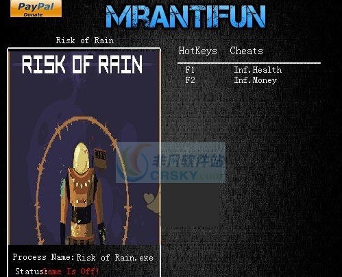 雨中冒险无限生命金钱修改器 v3.7 雨中冒险无限生命金钱修改器 v3.7