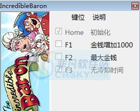 惊奇男爵三项修改器 v3.4 惊奇男爵三项修改器 v3.4