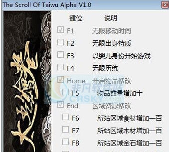 太吾绘卷十二项修改器 v3.4 太吾绘卷十二项修改器 v3.4