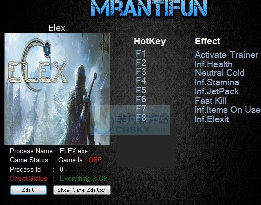 Elex七项修改器 v3.5 Elex七项修改器 v3.5