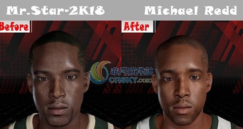 NBA2K18迈克尔里德身形面补MOD v2.4 NBA2K18迈克尔里德身形面补MOD v2.4