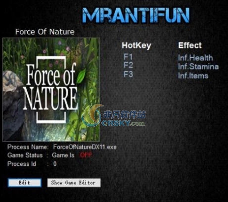 自然之力三项修改器 v3.6 自然之力三项修改器 v3.6